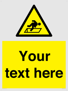 Custom Warning Hatch Sign